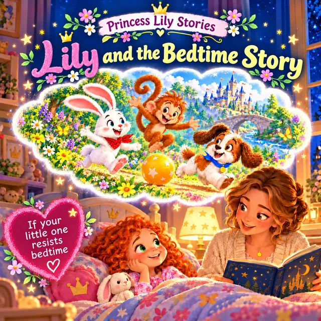 Cover of “Princess Lily Stories: Lily and the Bedtime Story”: Mum reads Lily a bedtime story